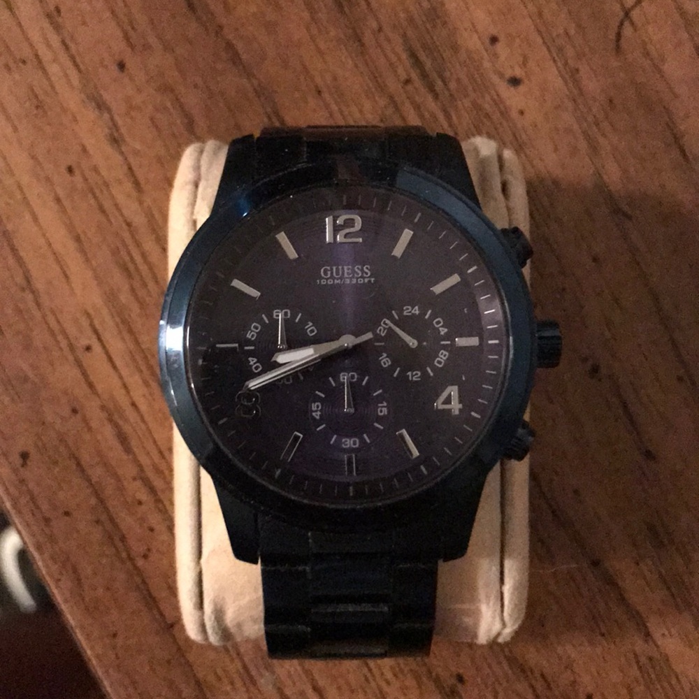 Navy Blue guess watch